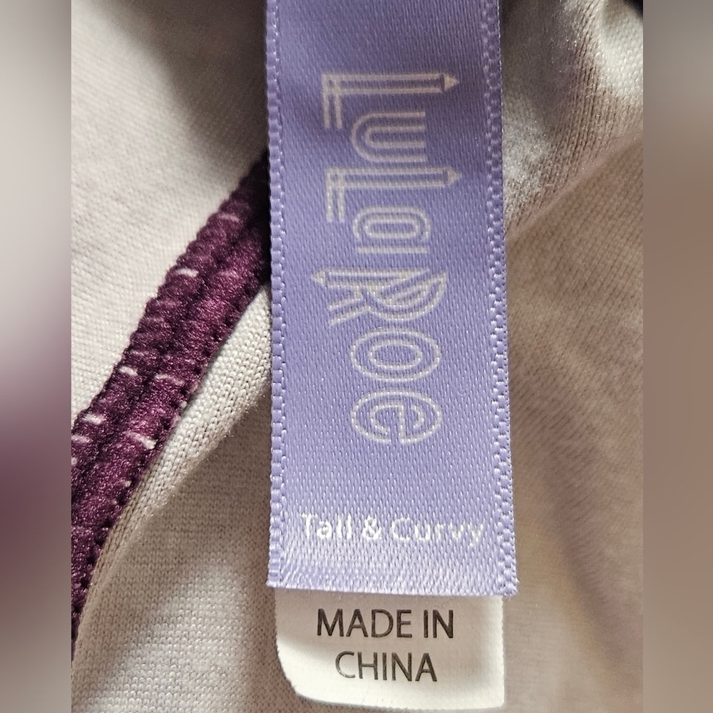 Lularoe Purple with White Dots - Picture 5 of 7